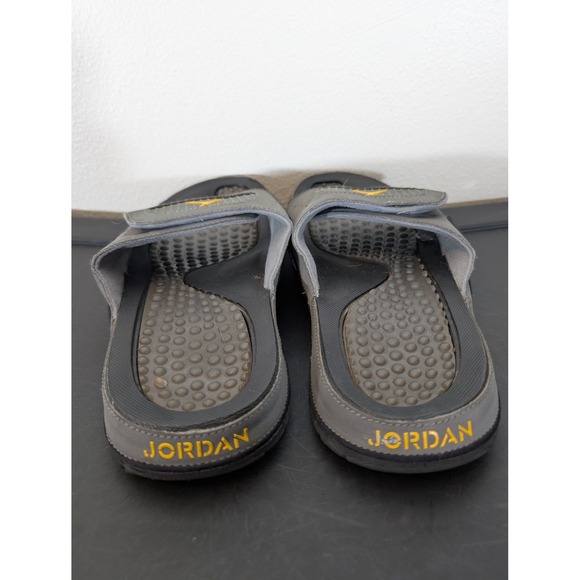Jordan Retro 4 Men Siz 9 Hydro Flight Slides Grey Yellow Sandals 532225-007 main image 8